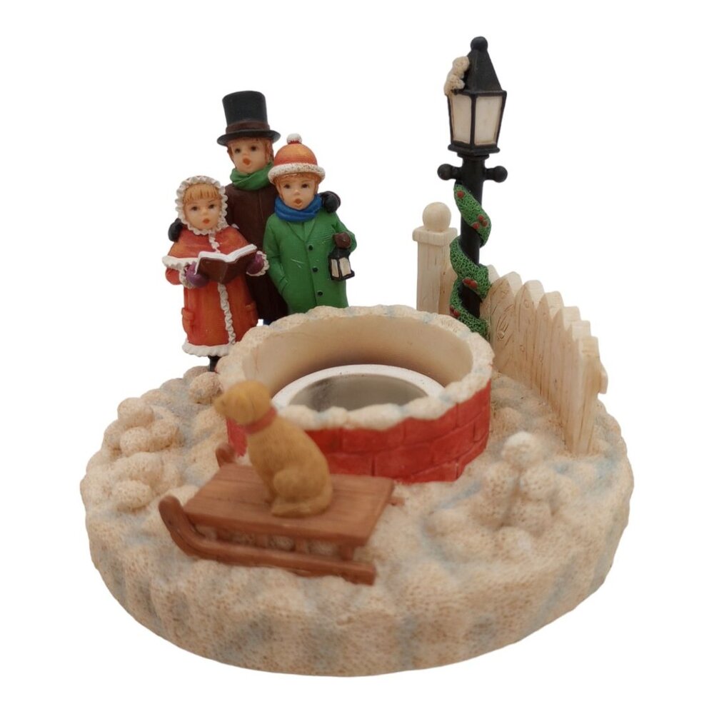 Yankee Candle Our America Large Jar Candle Topper Christmas Carol Singers Dog